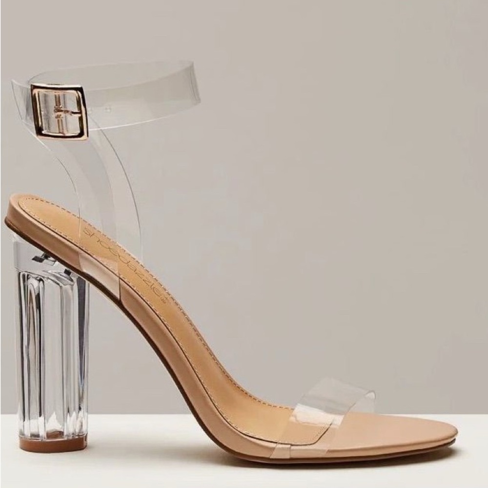 Transparent Ankle Strap Heels